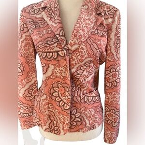 Harold’s Ladies Paisley Jacket Top Sz 4 Button Up